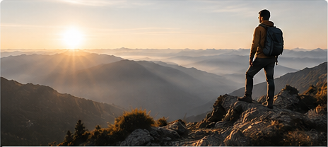 Mountain landscape representing leadership and perspective